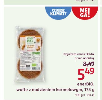 Wafle o smaku karmelowym Enerbio promocja