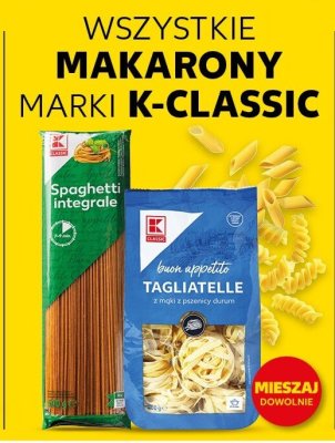Makaron wszystkie rodzaje promocja w Kaufland