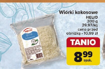 Wiórki kokosowe Helio promocja w Carrefour