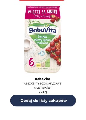 Kaszka mleczno-ryżowa truskawka promocja w Biedronka