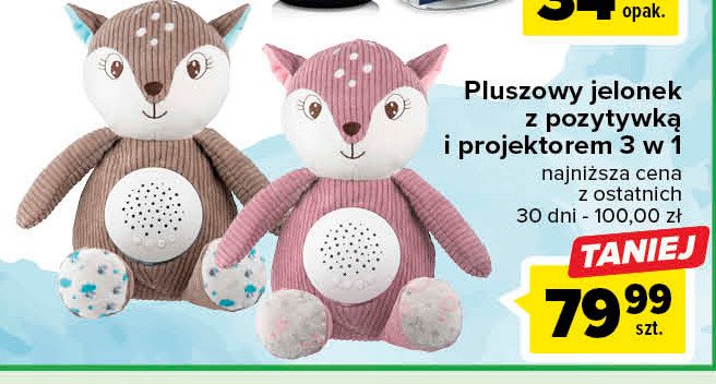 Pluszowy jelonek z pozytywk膮 i projektorem 3w1 promocja