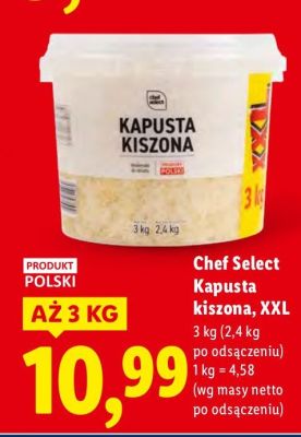 Kapusta kiszona, XXL, 3 kg promocja w Lidl