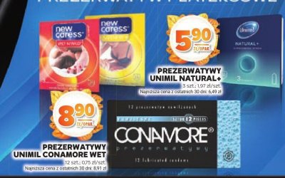 Prezerwatywy Unimil Conamore Wet promocja w Stokrotka