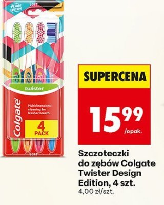 Szczoteczki do zębów Twister Design Edition 4szt. promocja w Biedronka