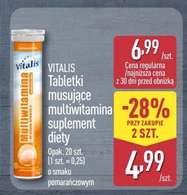 Tabletki musujące multiwitamina suplement diety  promocja w Aldi