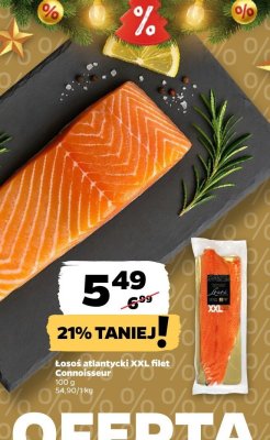 Łosoś atlantycki XXL filet Connoisseur promocja w Netto