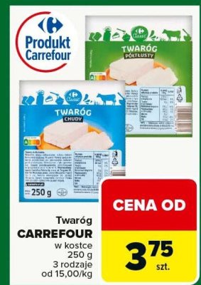 Twaróg CARREFOUR w kostce promocja w Carrefour Market