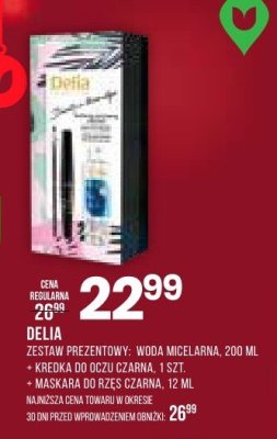 Zestaw prezentowy Delia woda micelarna 200 ml, krem 1 szt., maska 1 szt. promocja w Drogerie Natura