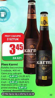 Piwo Karmi 3 rodzaje 400 ml promocja w Dino