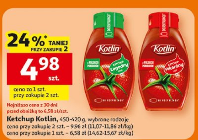 Ketchup Kotlin 450-420 g, wybrane rodzaje promocja w Auchan