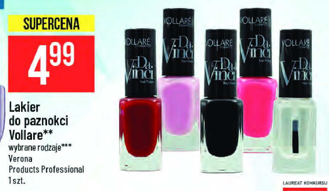 Lakier do paznokci Vollare da vinci nail polish promocja