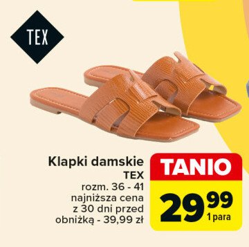 Klapki damskie 36-41 Tex promocja