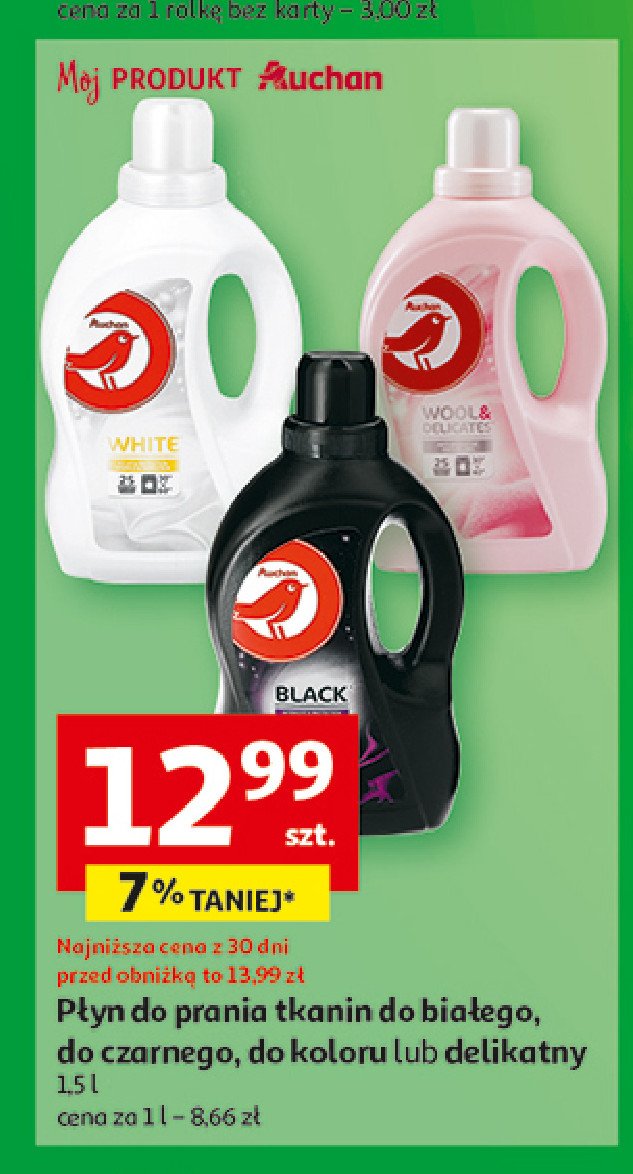 Płyn do prania noir Auchan promocja