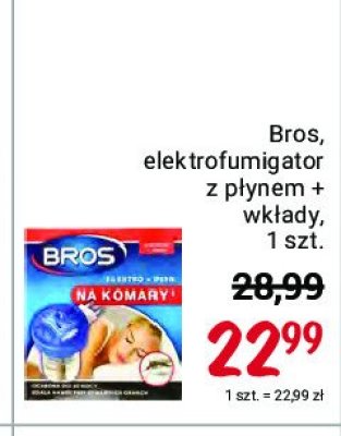 Elektrofumigator urządzenie na komary z płynem Bros promocja
