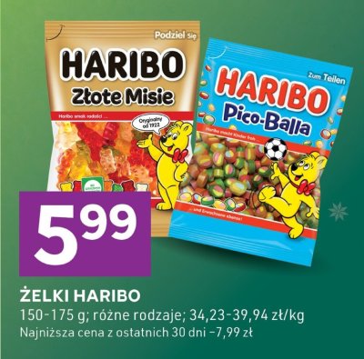 Żelki Haribo Złote Misie, Pico-Balla promocja w Stokrotka