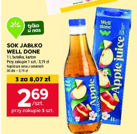 Sok jabłkowy Well done promocja