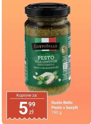 Pesto z bazylii Gusto Bello promocja w Biedronka