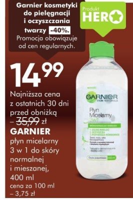 P艂yn micelarny Garnier promocja w Super-Pharm