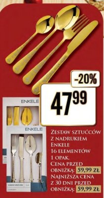 Zestaw sztućców z nadrukiem 16 elementów promocja w Dino