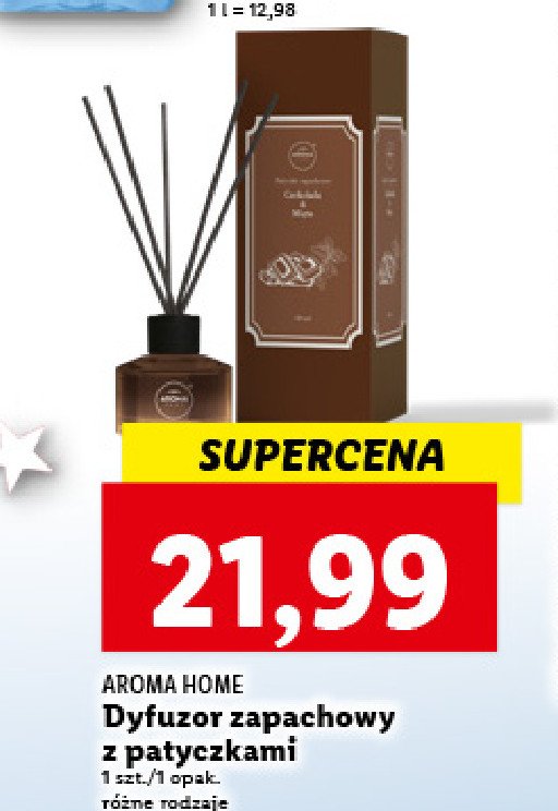 Patyczki zapachowe czekolada i mi臋ta Aroma home promocja
