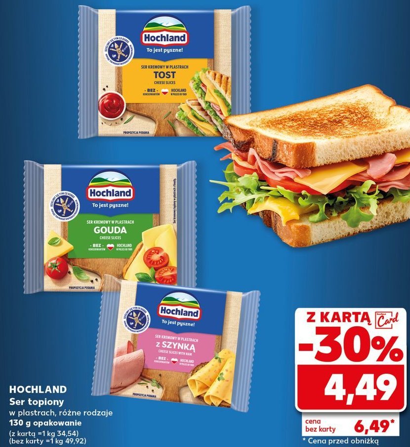 Ser topiony tost Hochland promocja