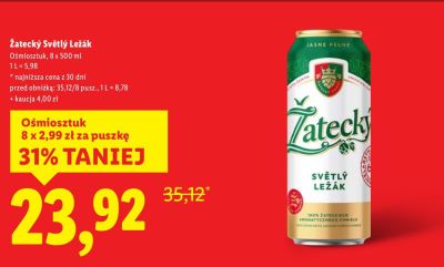 Piwo Żatecky Světlý Ležák promocja w Lidl