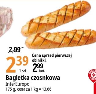Bagietka czosnkowa Inter europol promocja