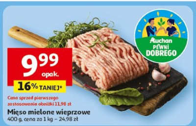 Mięso mielone wieprzowe promocja w Auchan