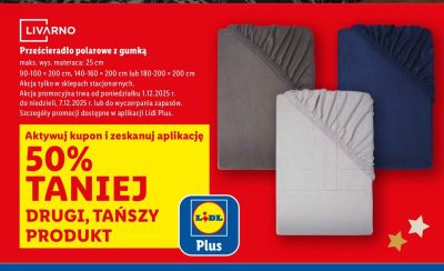 Prześcieradło polarowe z gumką  promocja w Lidl
