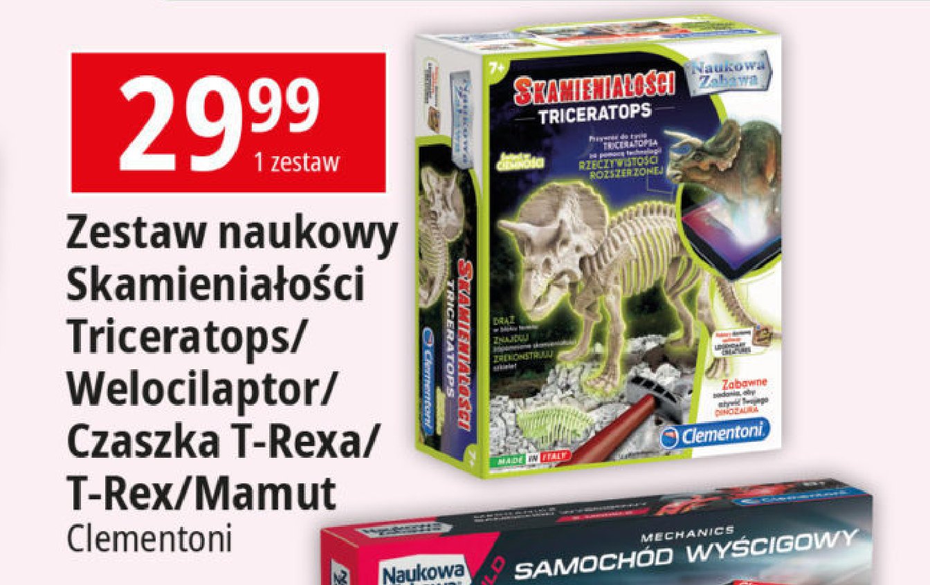 Skamieliny triceratopsa Clementoni promocja