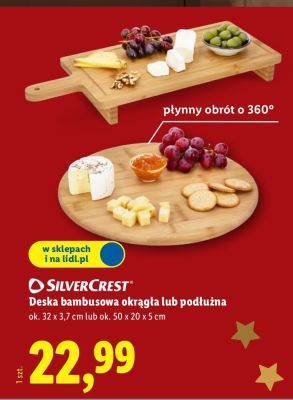 Deska bambusowa okrągła / podłużna  promocja w Lidl
