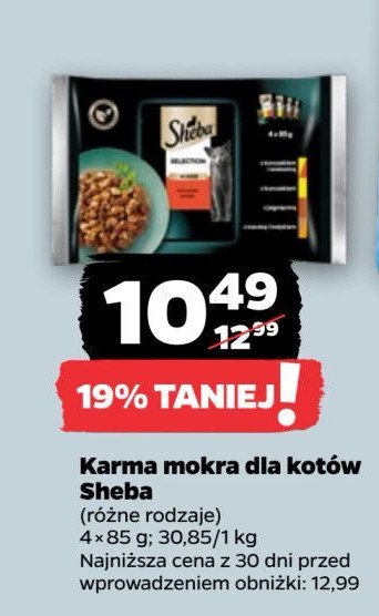 Karma dla kot kurczak + wołowina + indyk + kaczka Sheba promocja