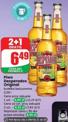 Piwo Desperados Original butelka bezzwrotna 0,58l promocja w Dino