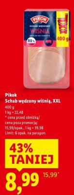 Schab wędzony wiśnią XXL 400g promocja w Lidl