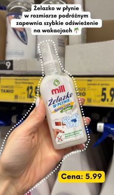 Żelazko w płynie Mill Spray Iron Alpine promocja w Kaufland
