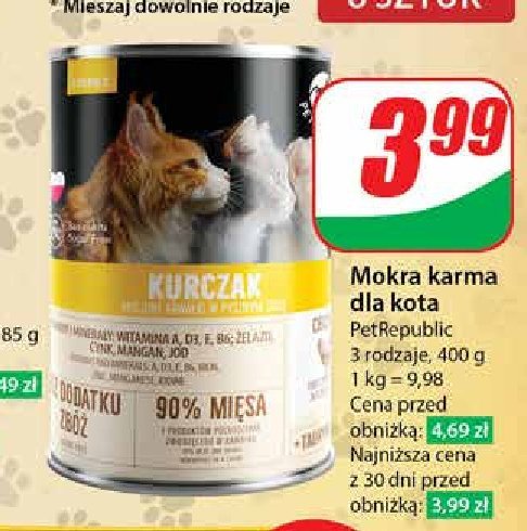 Karma dla kota kurczak Pet republic promocja