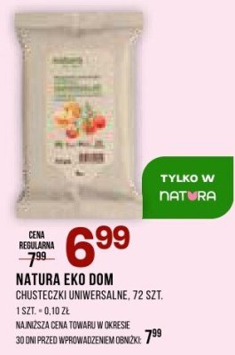 Chusteczki uniwersalne NATURA EKO DOM promocja w Drogerie Natura