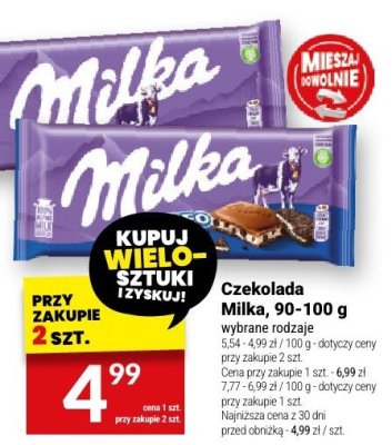 Czekolada Milka, 90-100 g promocja w Twój Market