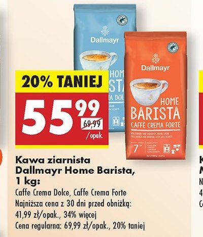 Kawa Dallmayr home barista caffe crema dolce promocja w Biedronka