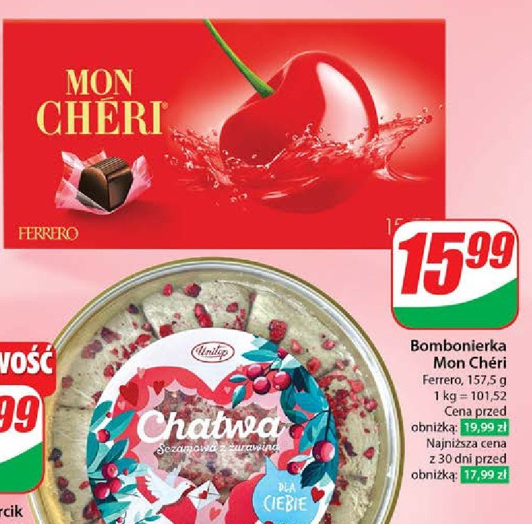 Bombonierka Ferrero mon cheri promocja