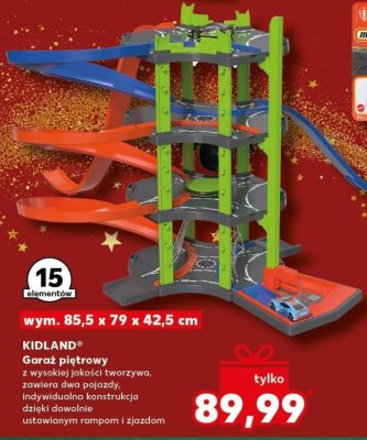 Garaż piętrowy Kidland 15 elementów z wysoką jakością tworzywa promocja w Kaufland
