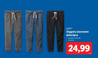 Joggery jeansowe dziecięce lupilu promocja w Lidl