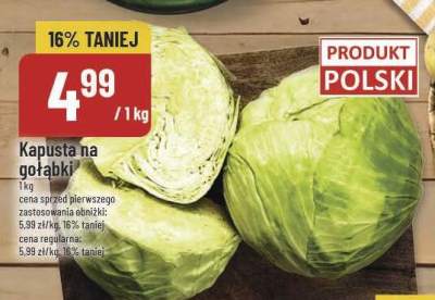 Kapusta na gołąbki promocja w POLOmarket
