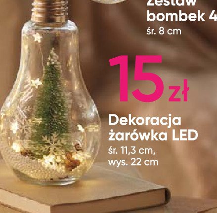 Dekoracja 偶ar贸wka led 22 cm promocja