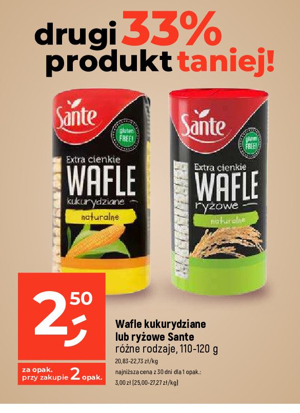 Wafle ryżowe naturalne Sante promocja