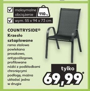 Krzesło stalowo tekstylne 55 x 94 x 73 cm K-classic countryside promocja