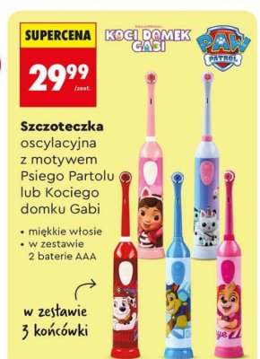 Szczoteczka oscylacyjna z motywem Psiego Patrolu  promocja w Biedronka