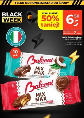 Ciastka biszkoptowe Balconi MIX MAX con deliziosa crema al cocco, 320-350 g promocja w Dealz