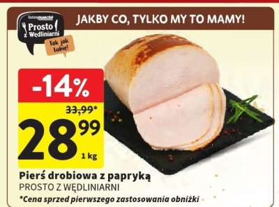 Pierś drobiowa z papryką PROSTO Z WĘDLINARNI promocja w Intermarche