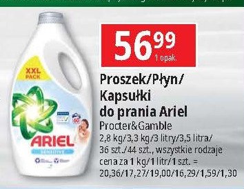 Proszek do prania mountain spring Ariel promocja w Leclerc